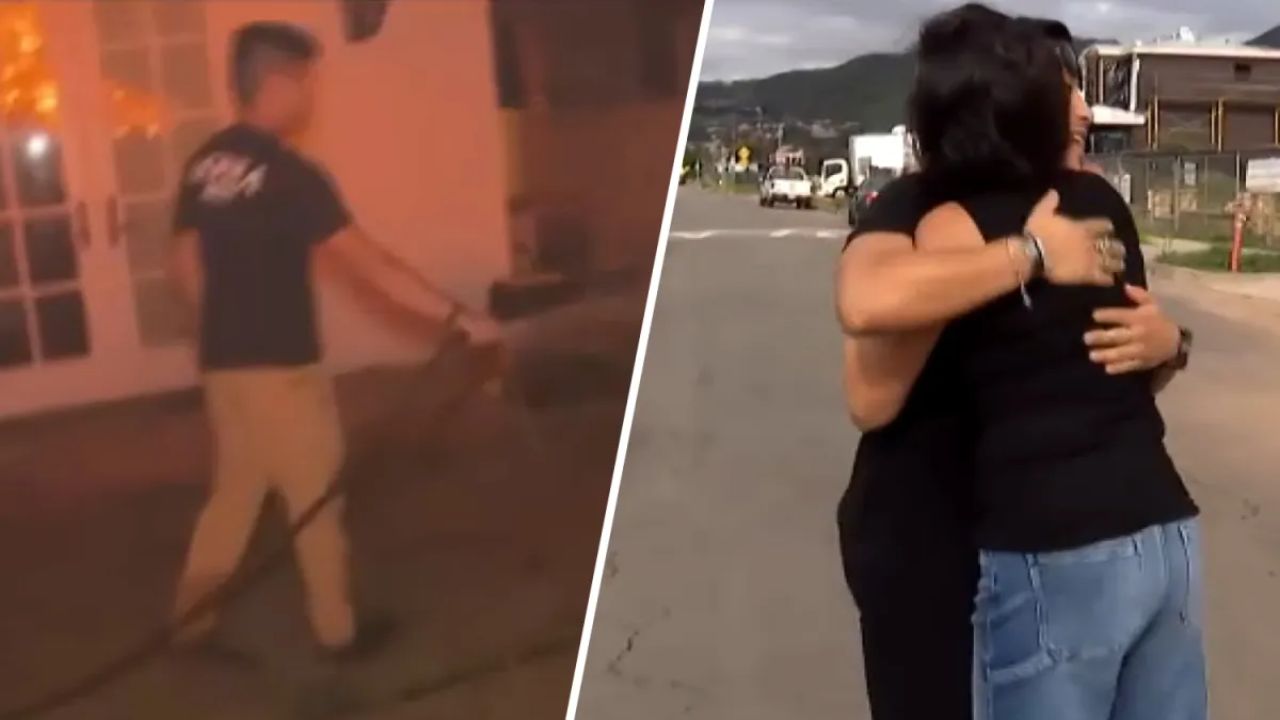 Off-Duty Firefighter Reunites With Pacific Palisades Family After Desperate Battle Against Wildfire