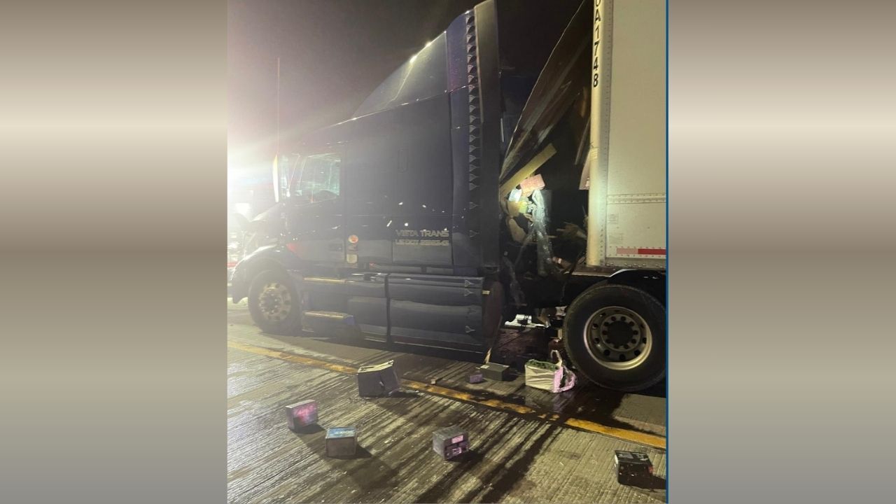 Semi-Truck Carrying Car Batteries Crashes on I-465 in Indianapolis, Sending One Person to Hospital