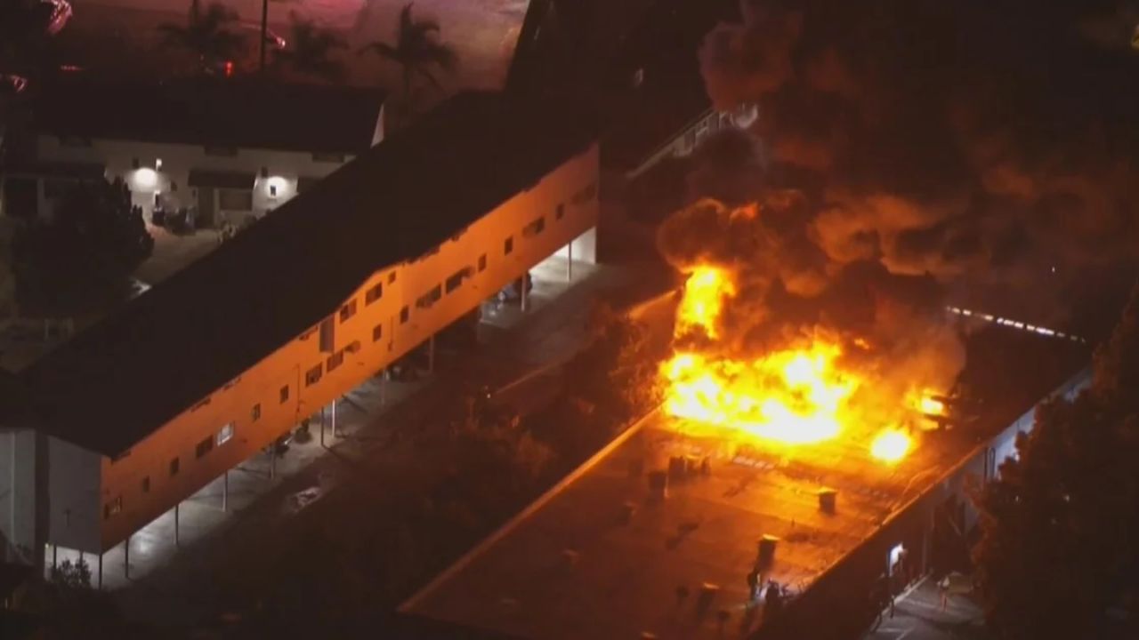 2-Alarm Fire Erupts at Montebello Strip Mall, Crews Contain Flames After Reported Explosions
