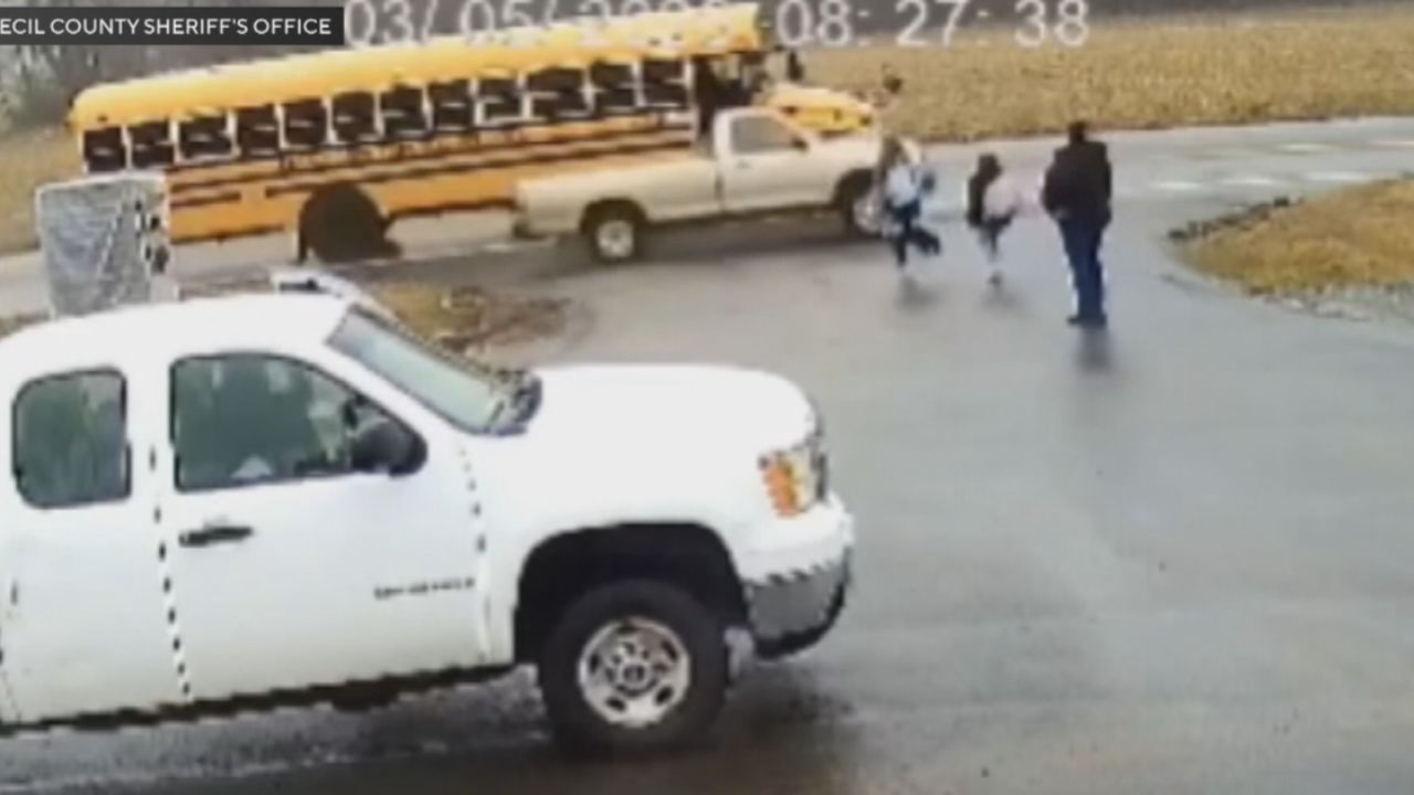School Bus Horror in Cecil County: Speeding Pickup Blows Past Stop Sign, Nearly Strikes Two Children