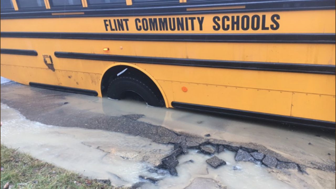 Detroit School Bus Carrying Students Falls Into Sinkhole, No Injuries Reported