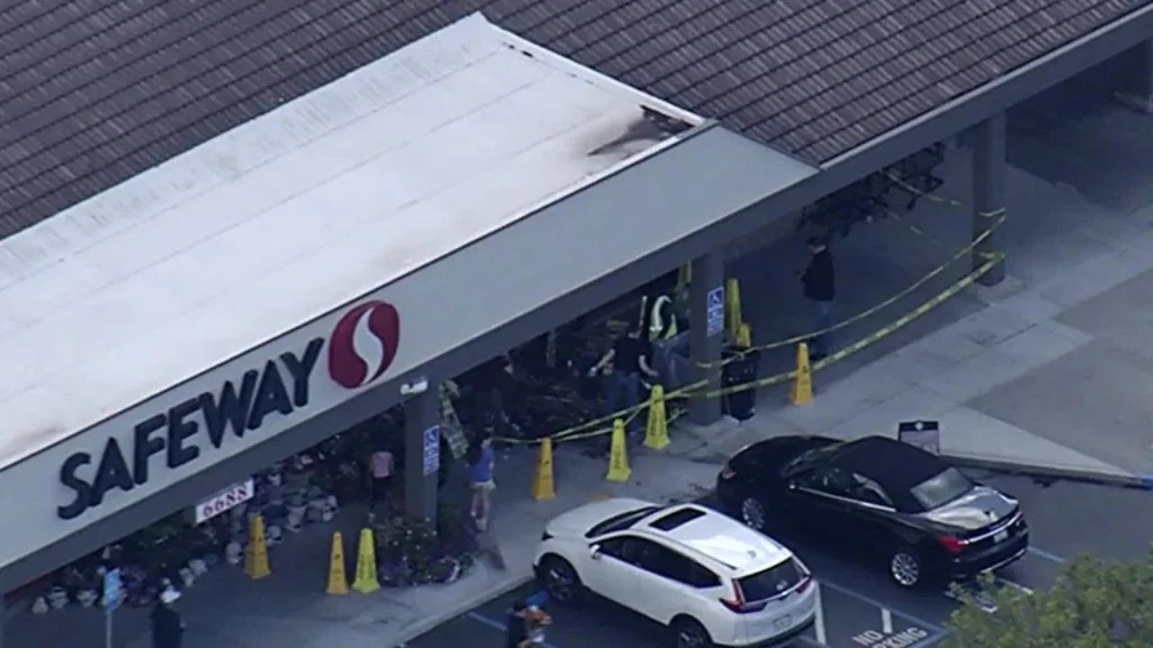 Driver Crashes Into Safeway, Falling Ice Machine Injures Customer