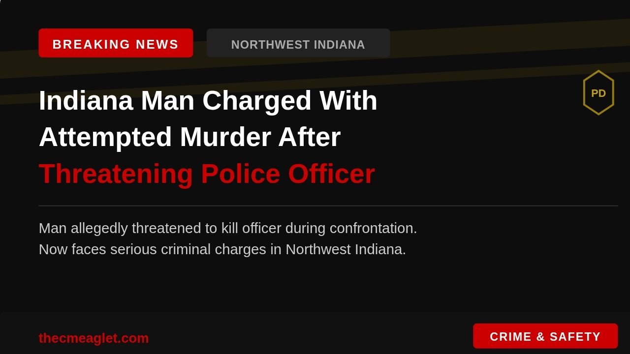 Northwest Indiana Man Charged With Attempted Murder After Threatening to Kill Police Officer