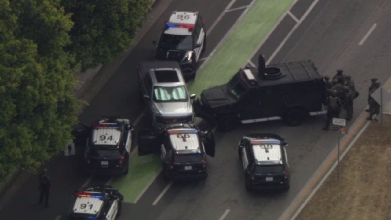 Beverly Hills Hostage Released After Armed Suspect Barricades Inside Truck During Standoff