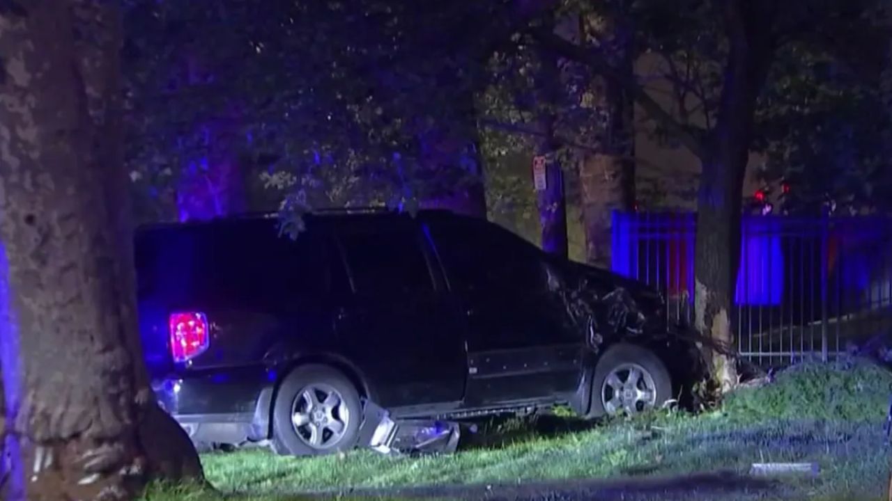Police woke a sleeping driver in Philly — seconds later, he crashed into a tree