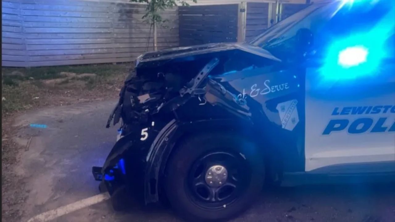 Stolen dump truck rams police cruiser, crashes into school playground in Maine — 3 arrested